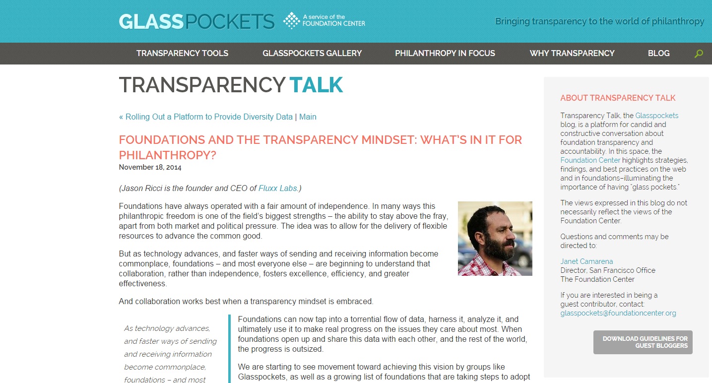 Foundations and the Transparency Mindset: What’s in it for Philanthropy?